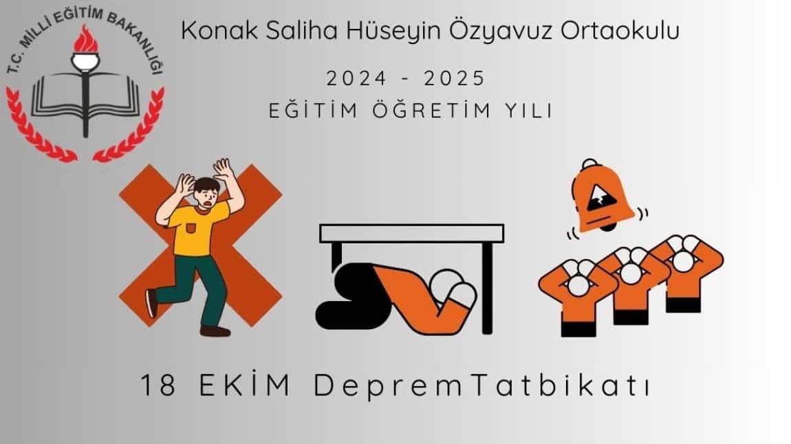 Saliha Hüseyin Özyavuz Ortaokulu Deprem Tatbikatı Uygulaması